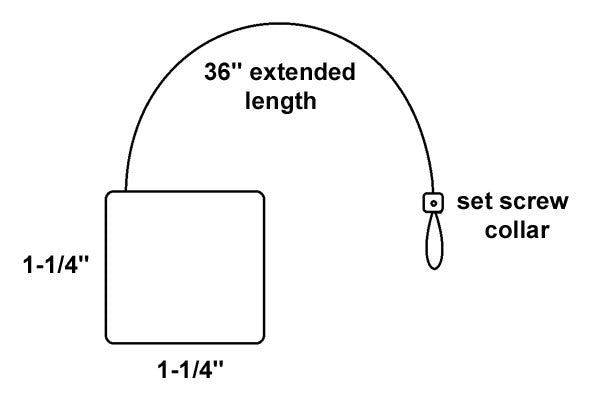 RMC Mini Retractor with One Set Screw Collar